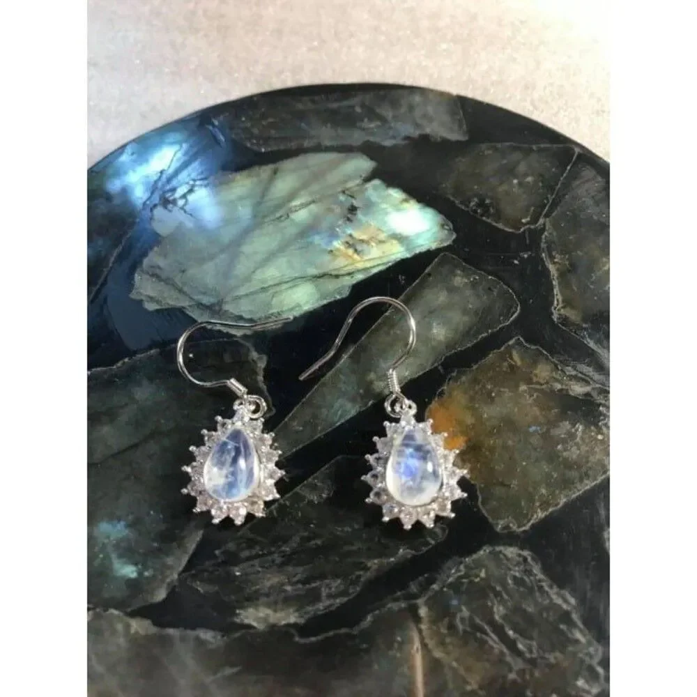 Moonstone Dangle Earrings